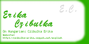 erika czibulka business card